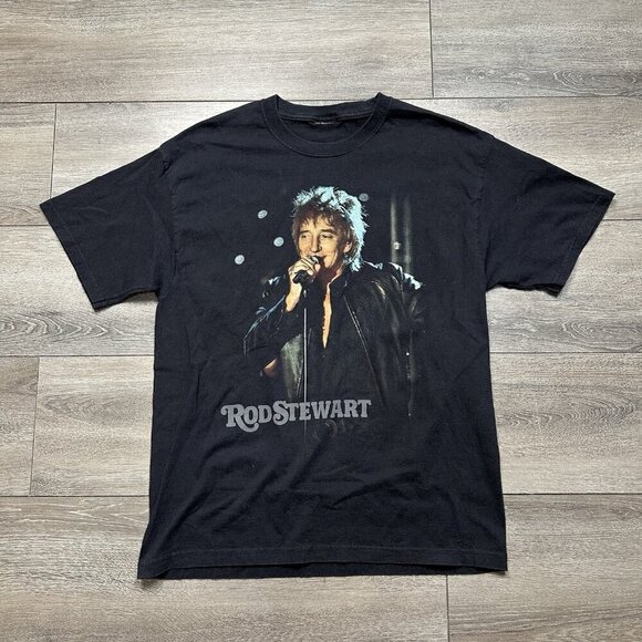 Rod Stewart US Tour Y2K shirt Adult Large EUC concert 2 sided 08 - Picture 1 of 4